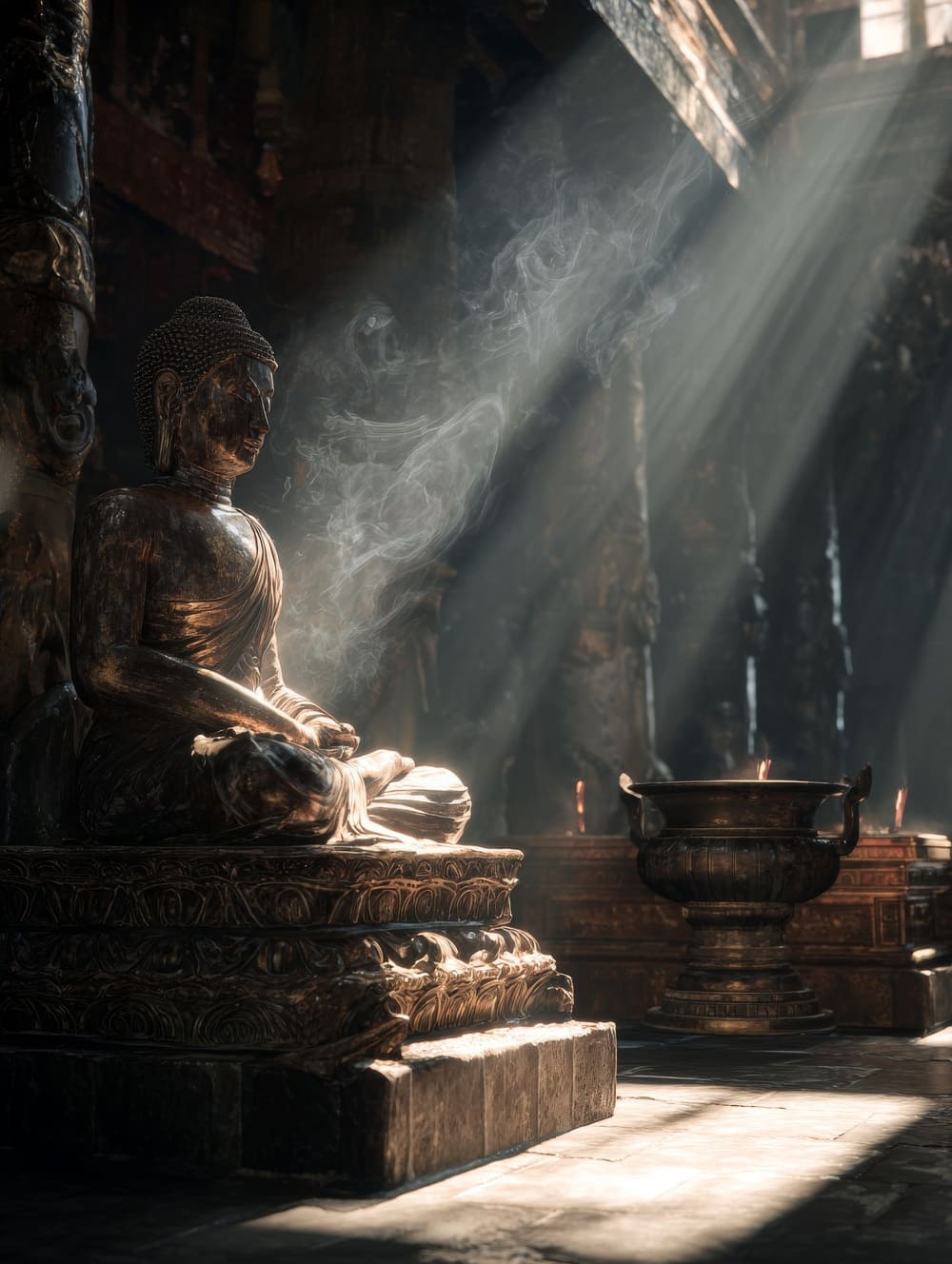 Tableau Bouddha Temple