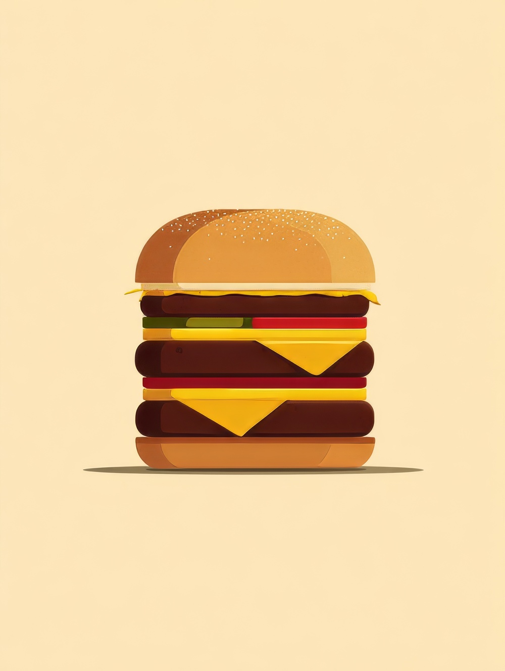 Tableau Burger Minimaliste