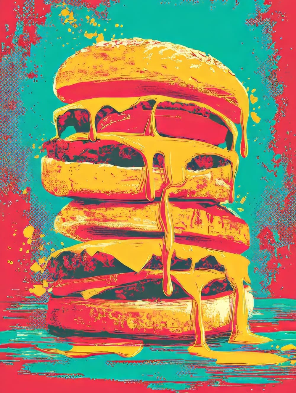 Tableau Burger Pop Art