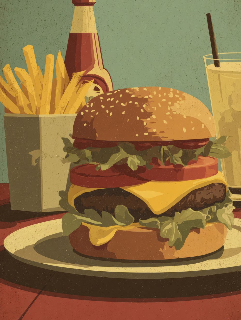 Tableau Burger Vintage