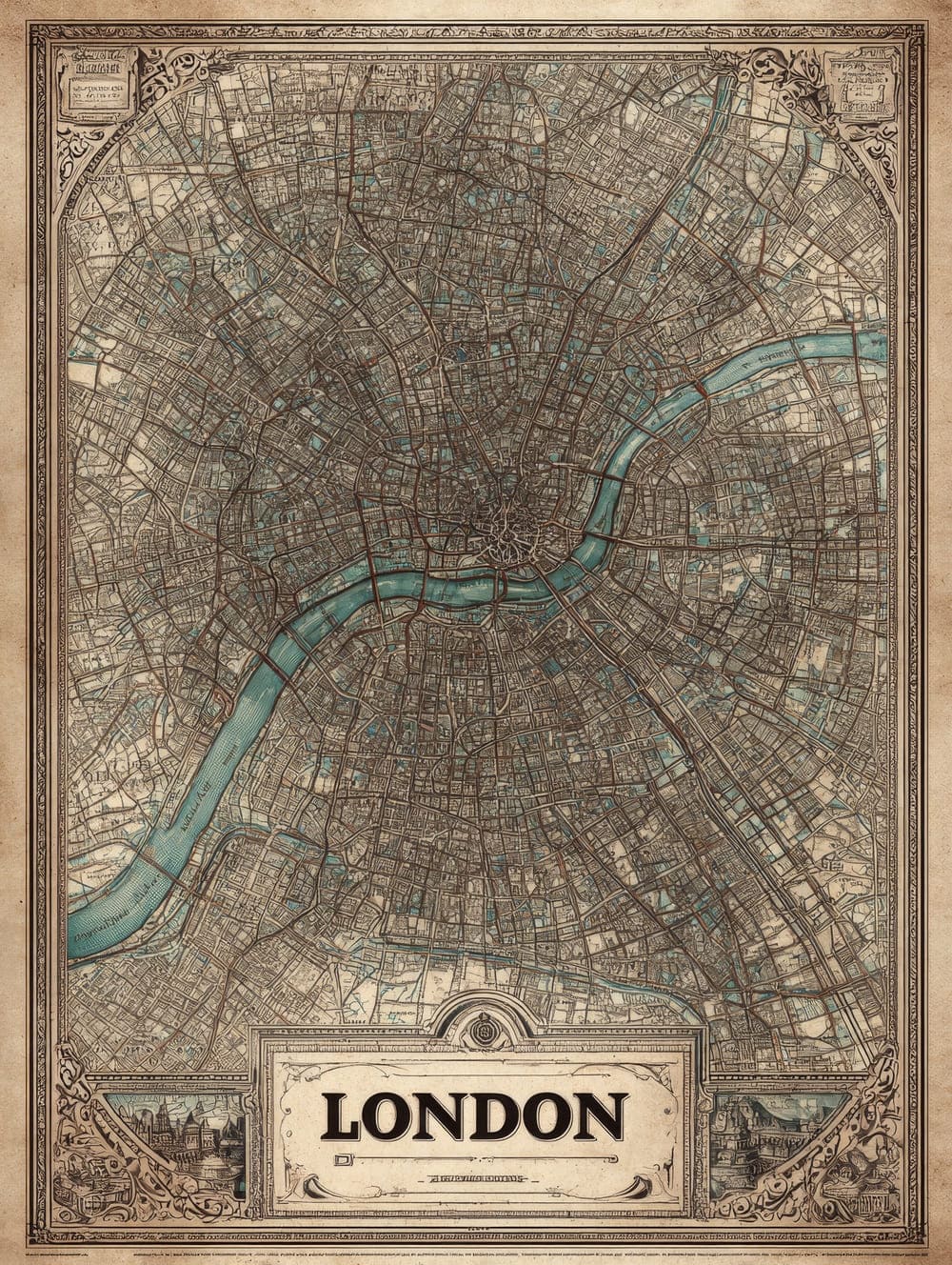 Tableau Carte de Londres