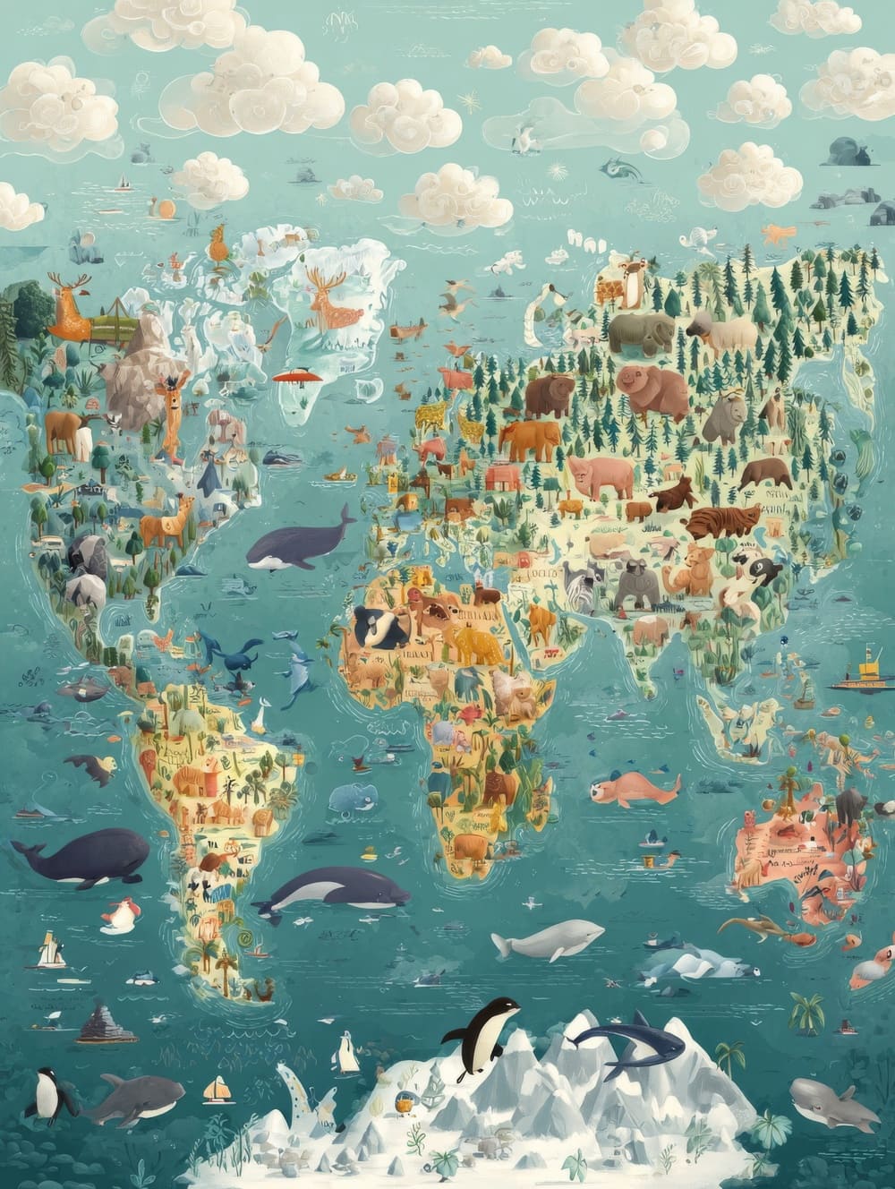 Tableau Carte du Monde Enfant