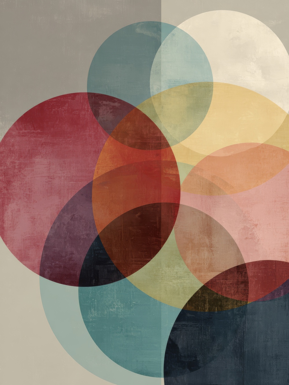 Tableau Cercles Minimaliste