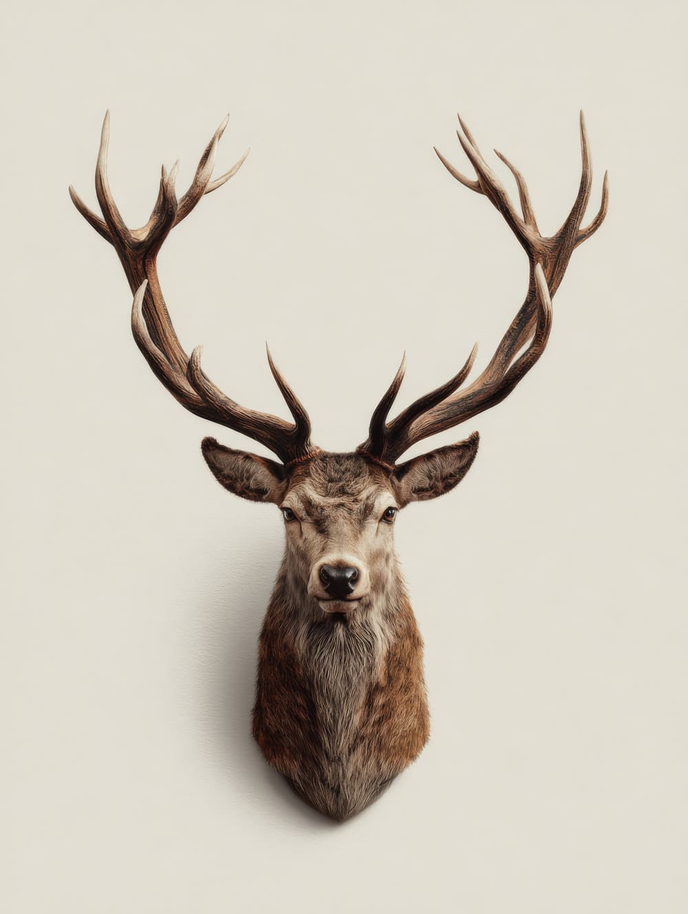 Tableau Cerf Fond Blanc