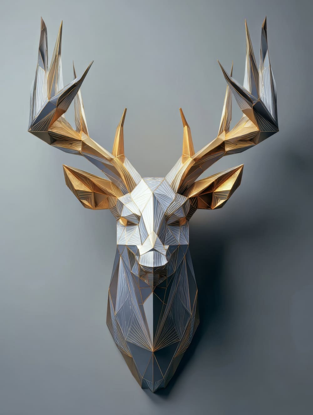 Tableau Cerf Géométrique