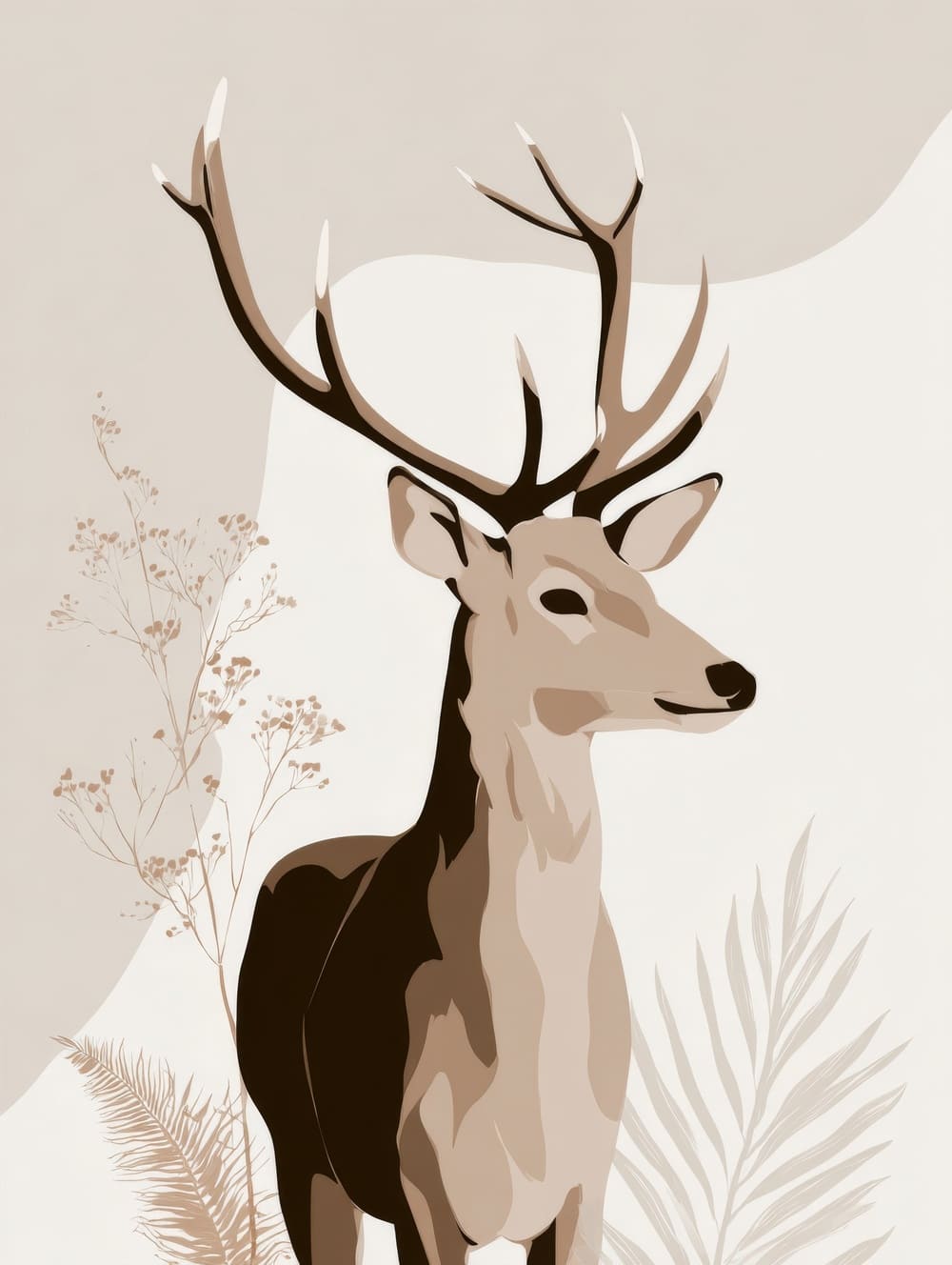 Tableau Cerf Scandinave