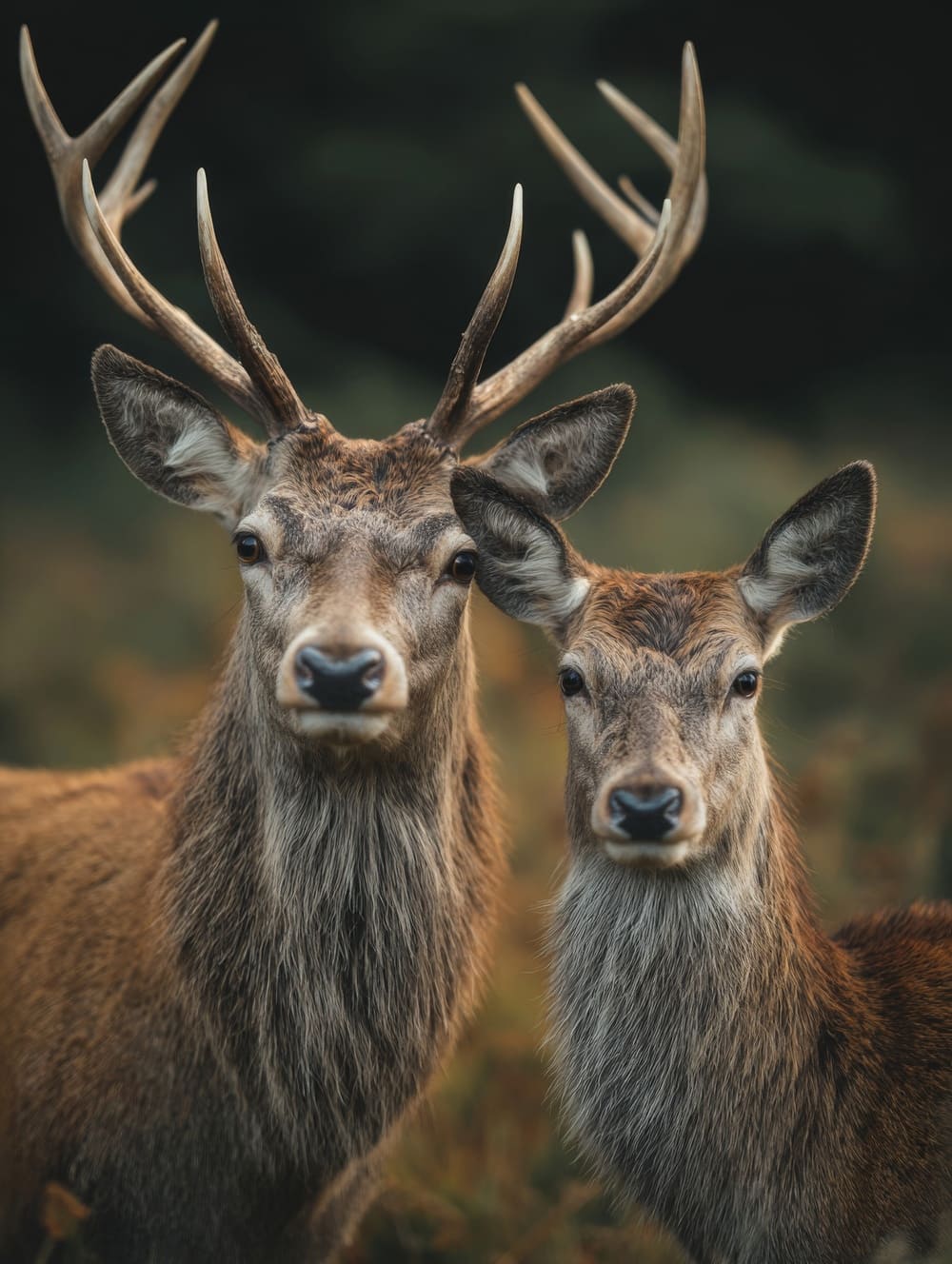 Tableau Cerf et Biche Ensemble (Lien Naturel)