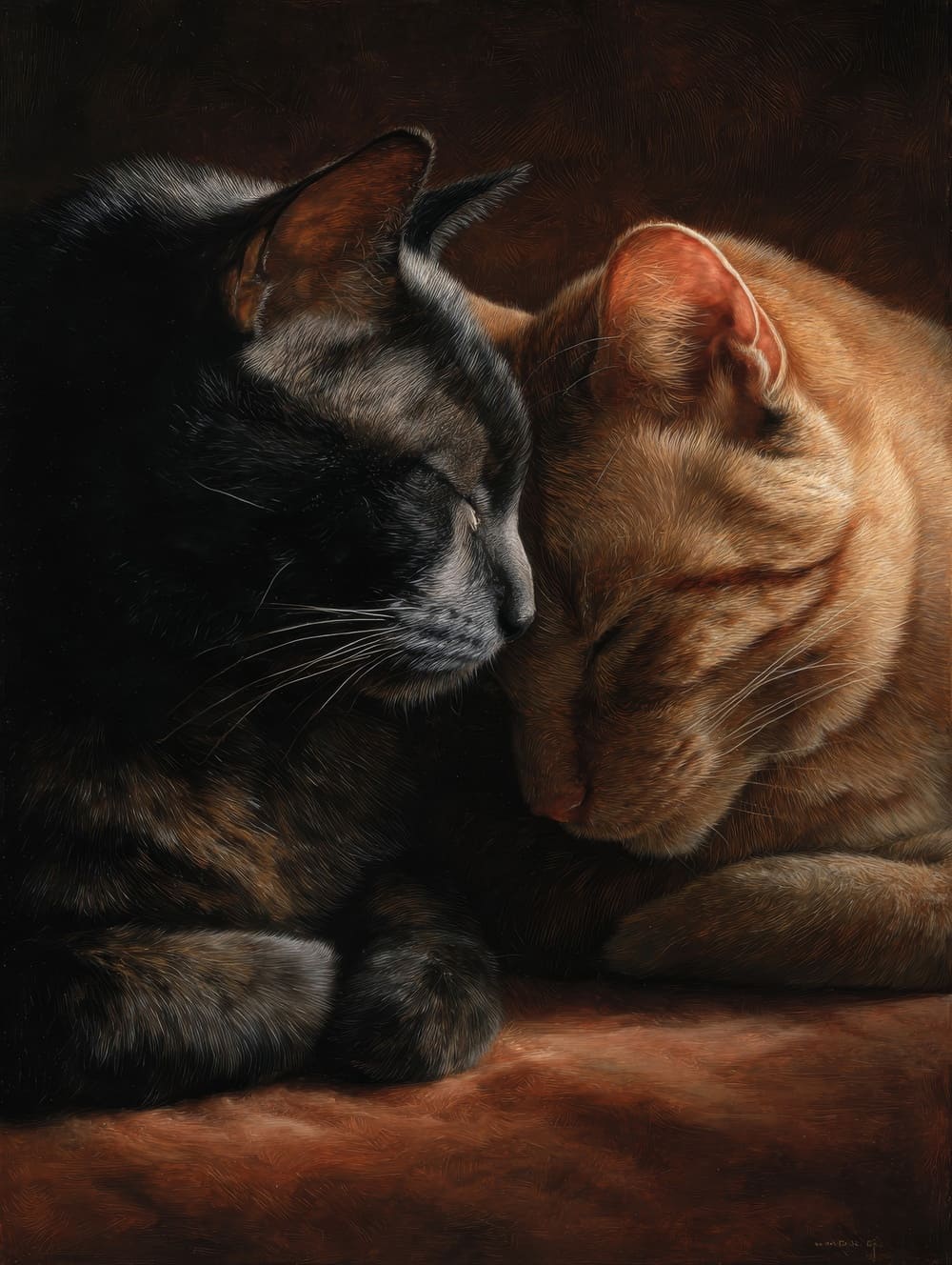 Tableau Chat Duo Complice