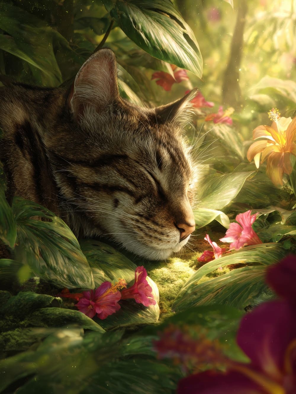 Tableau Chat Exotique