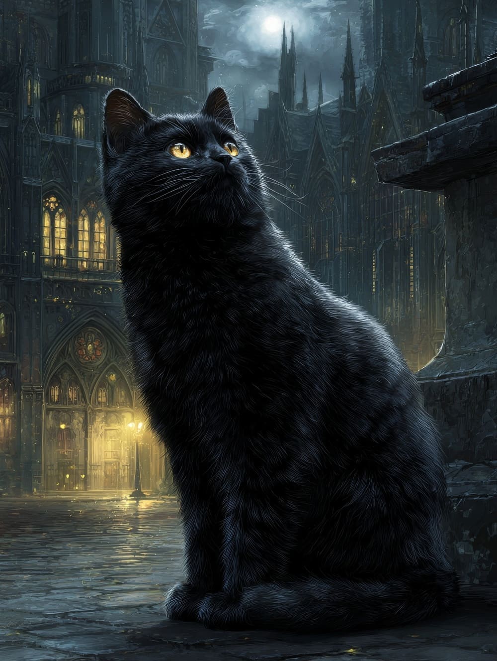 Tableau Chat Gothique