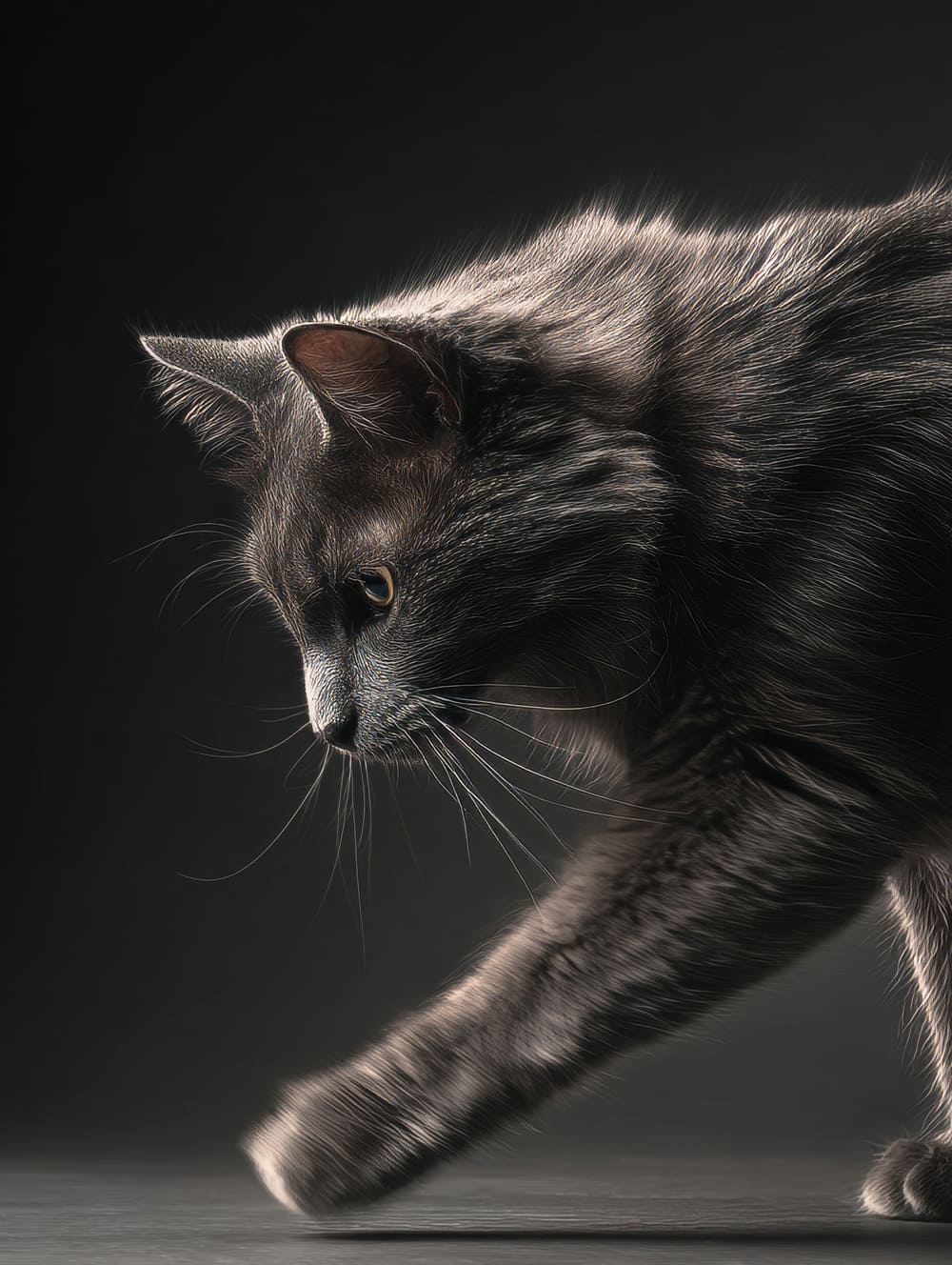 Tableau Chat en Mouvement Souple