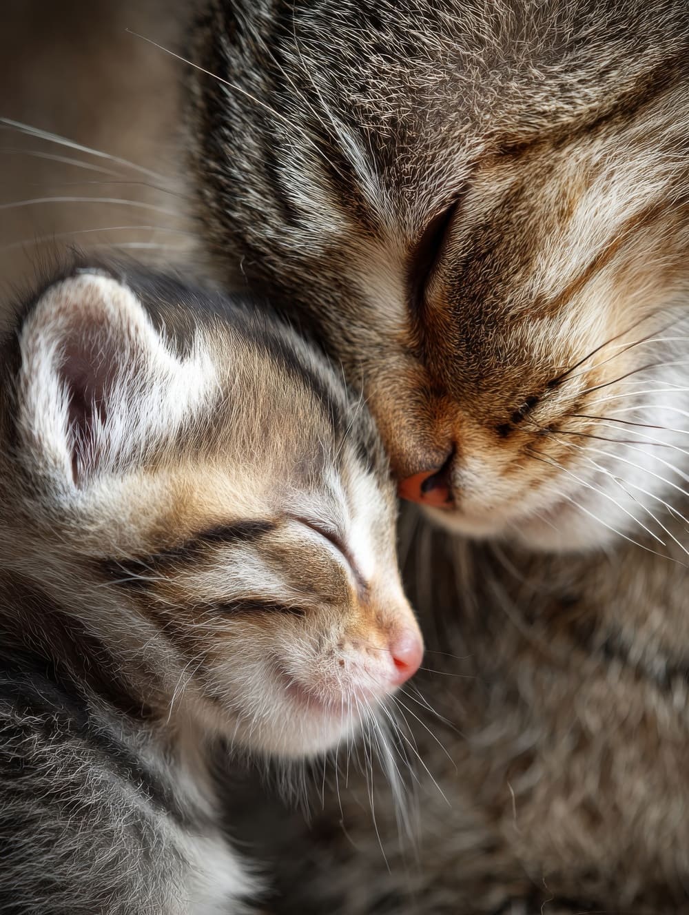 Tableau Chat et Chaton (Tendresse)
