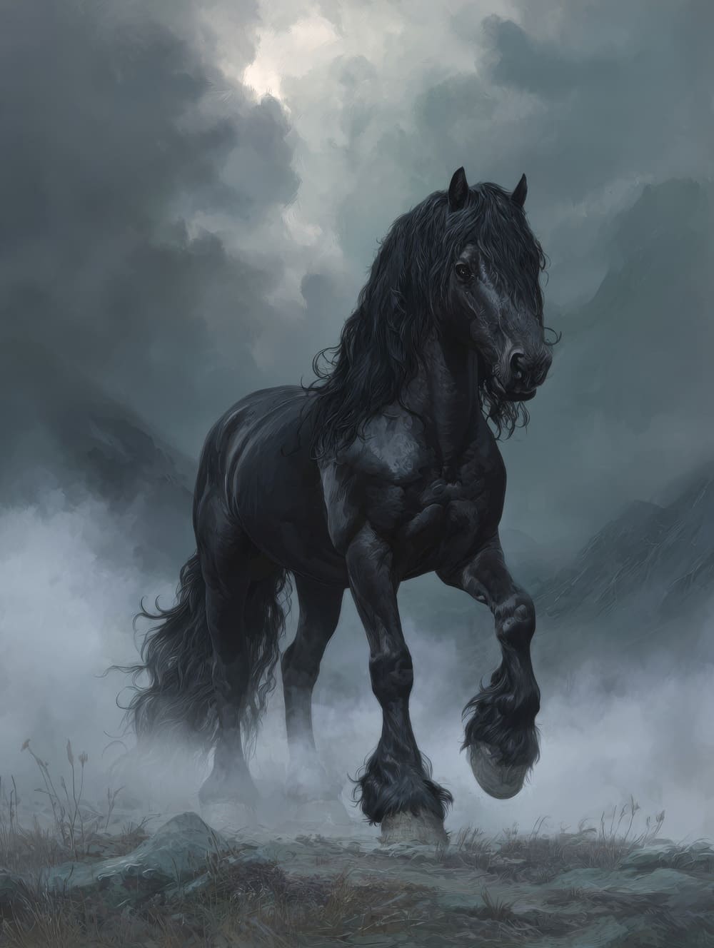 Tableau Cheval Gothique