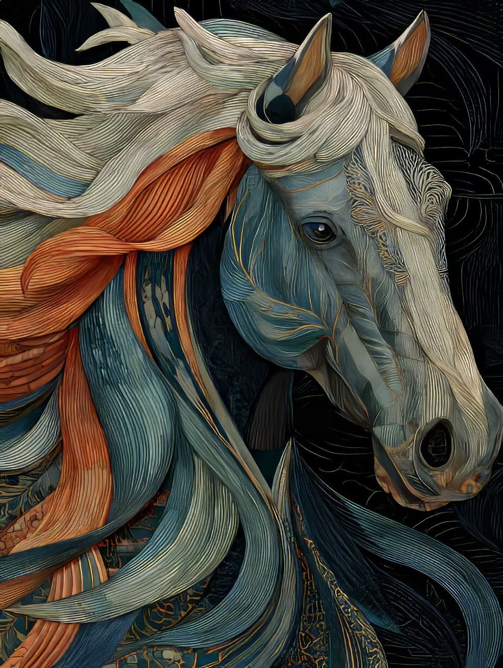 Tableau Cheval Stylisé