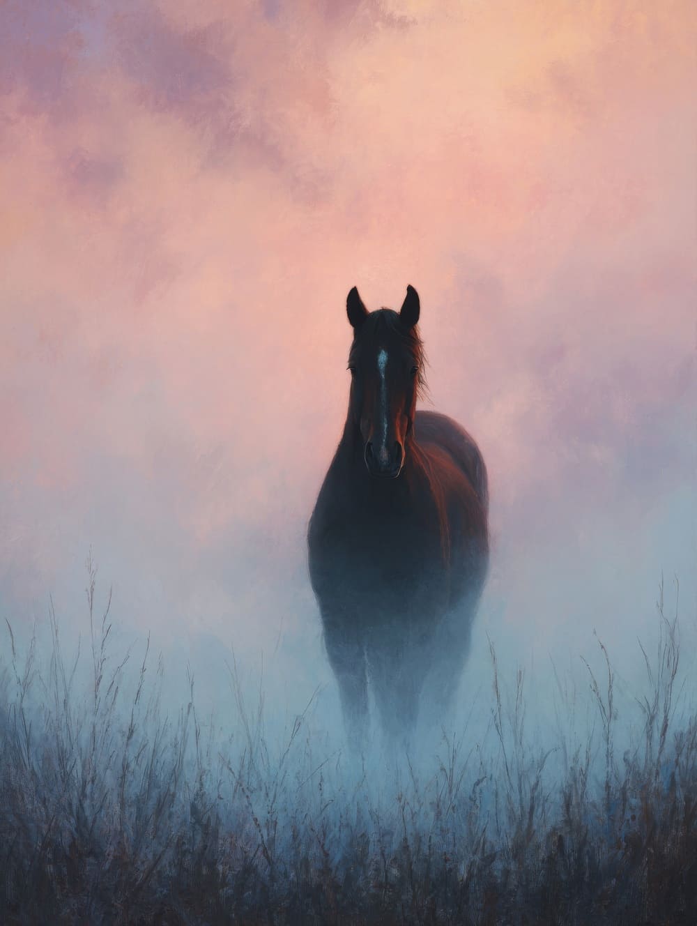 Tableau Cheval au Lever du Jour