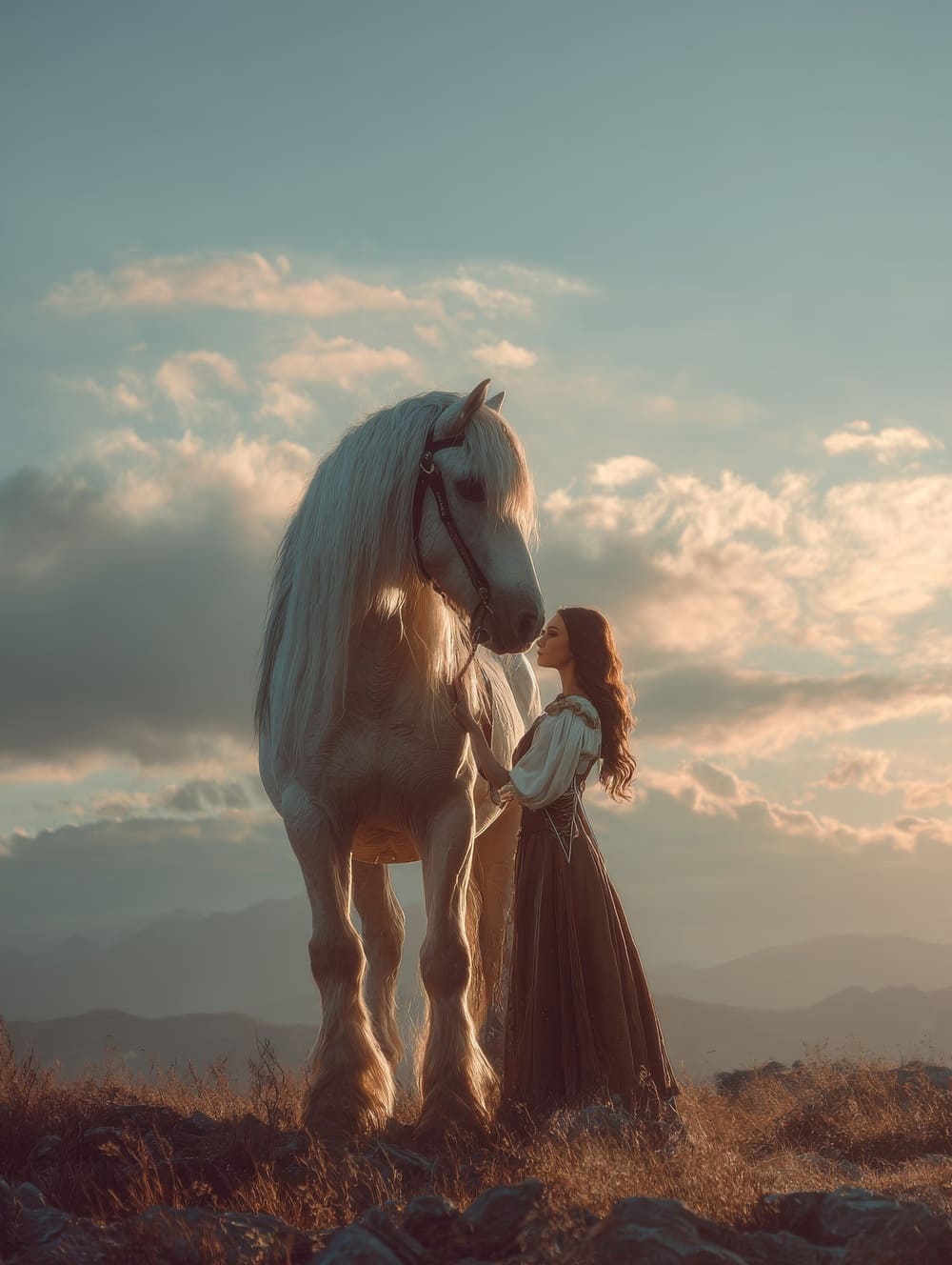 Tableau Cheval et Femme