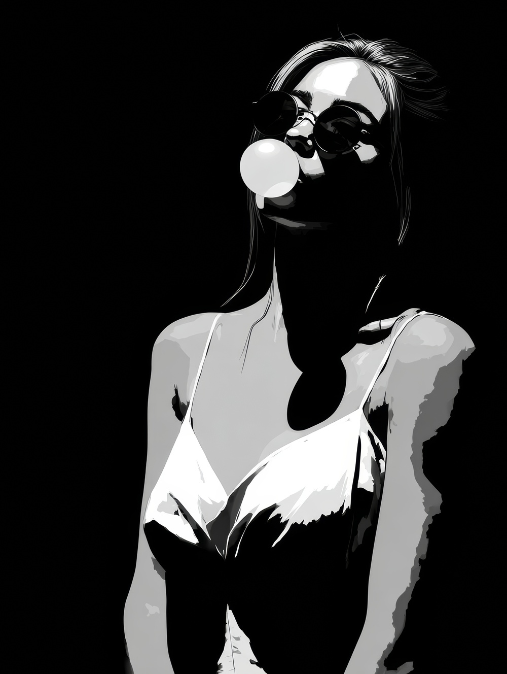 Tableau Chewing-Gum Monochrome