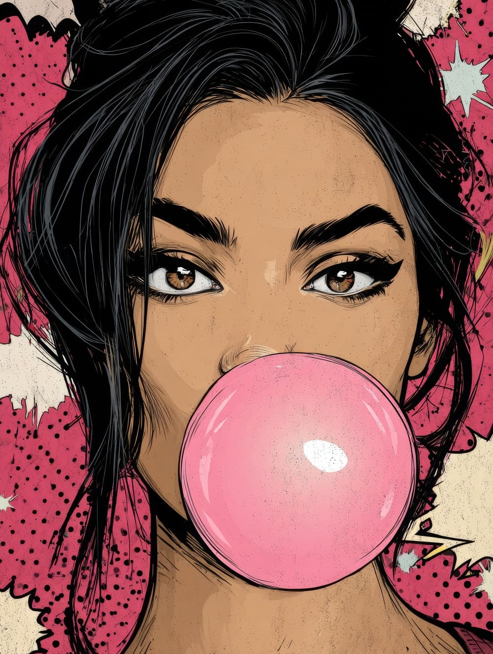 Tableau Chewing-Gum Pop Art