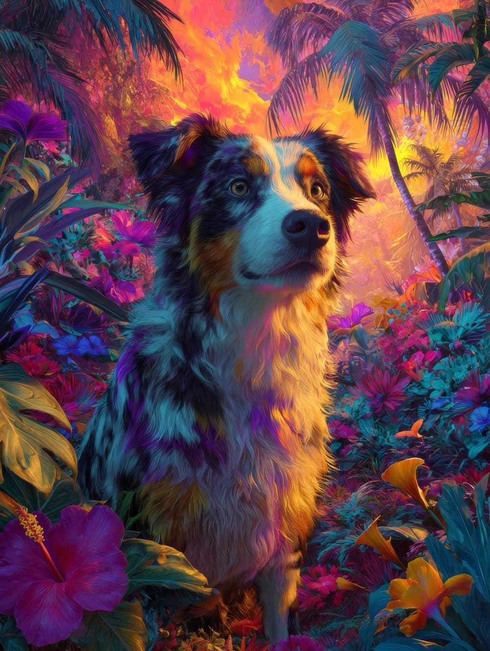 Tableau Chien Exotique