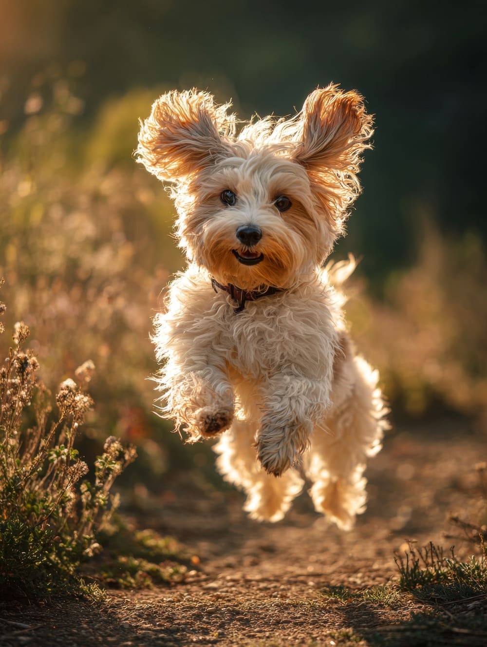 Tableau Chien Joueur en Plein Air