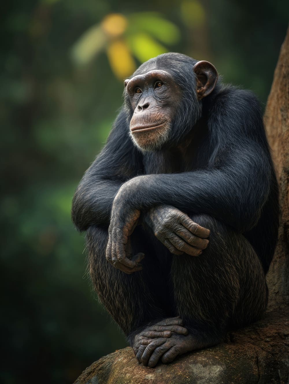 Tableau Chimpanzé Observateur