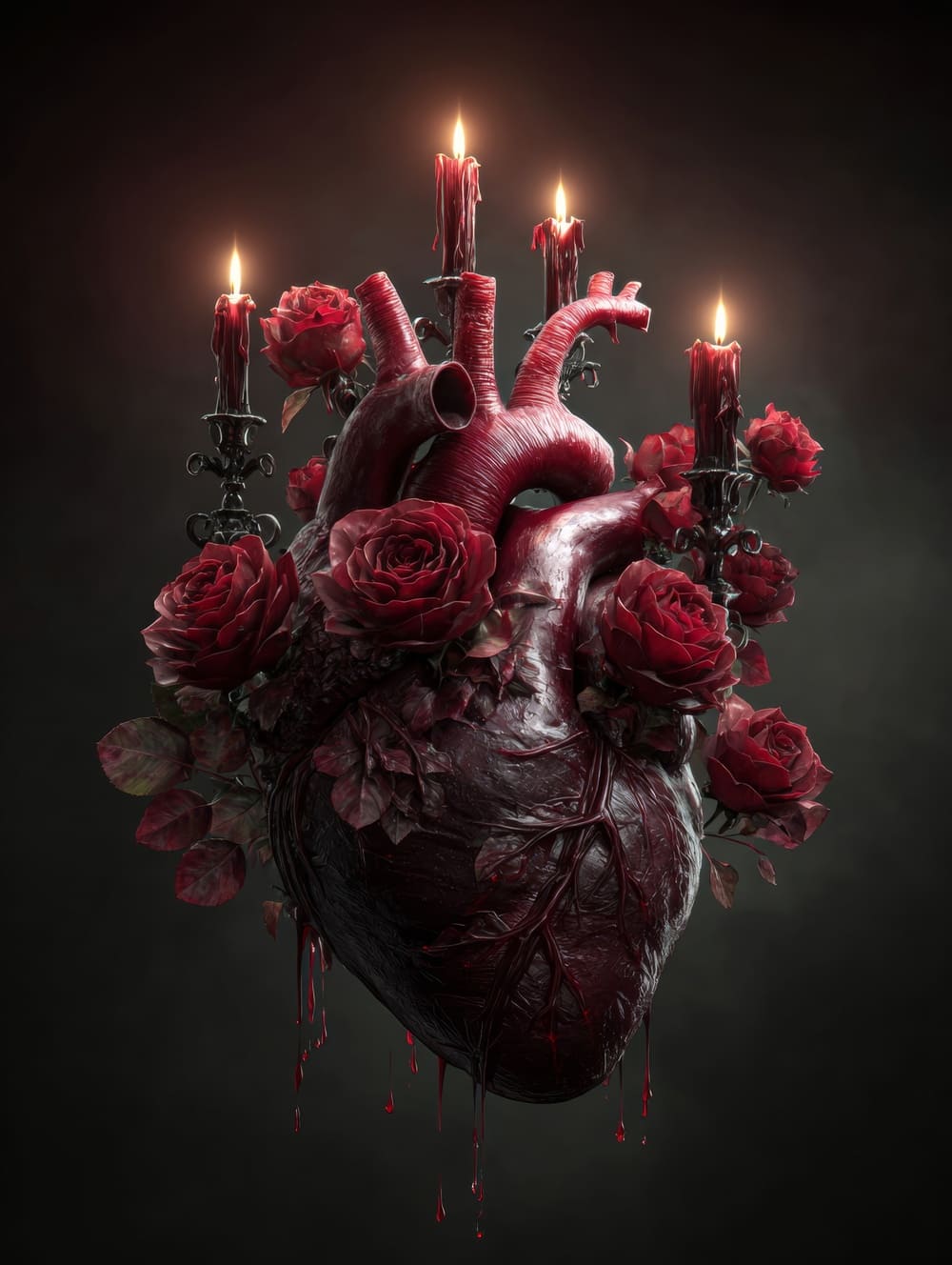 Tableau Cœur Gothique