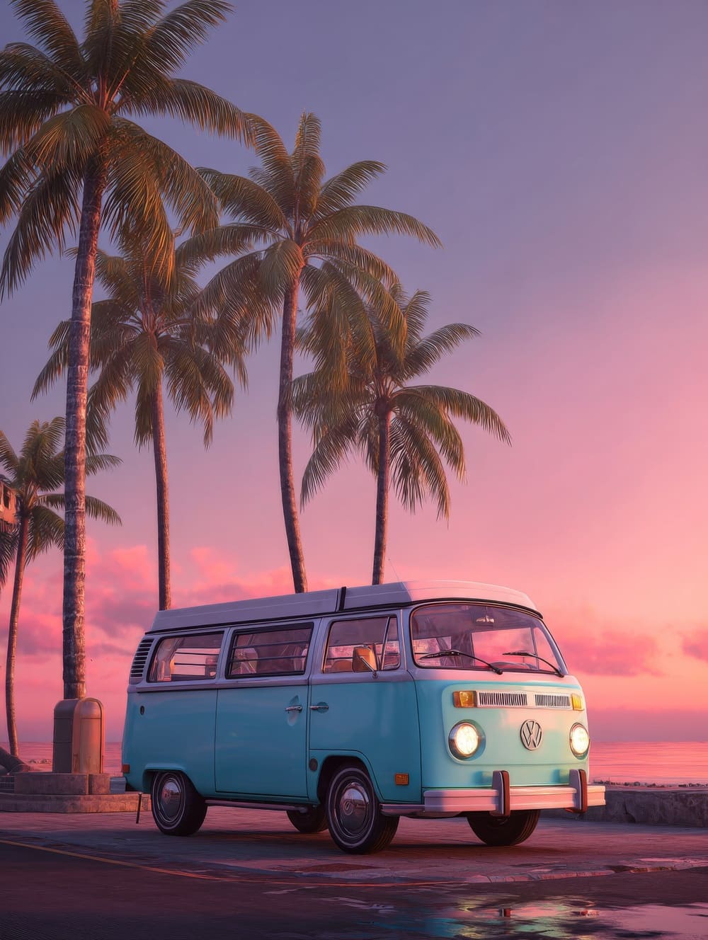 Tableau Combi Volkswagen Vintage