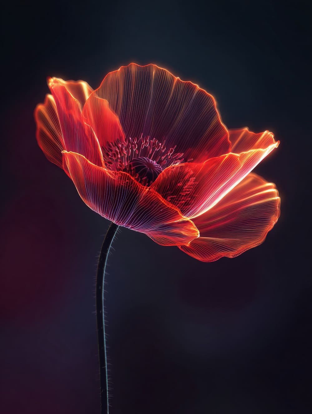 Tableau Coquelicot Néon