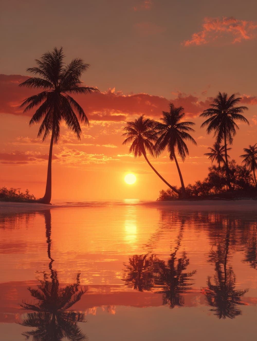 Tableau Couché de Soleil Tropical