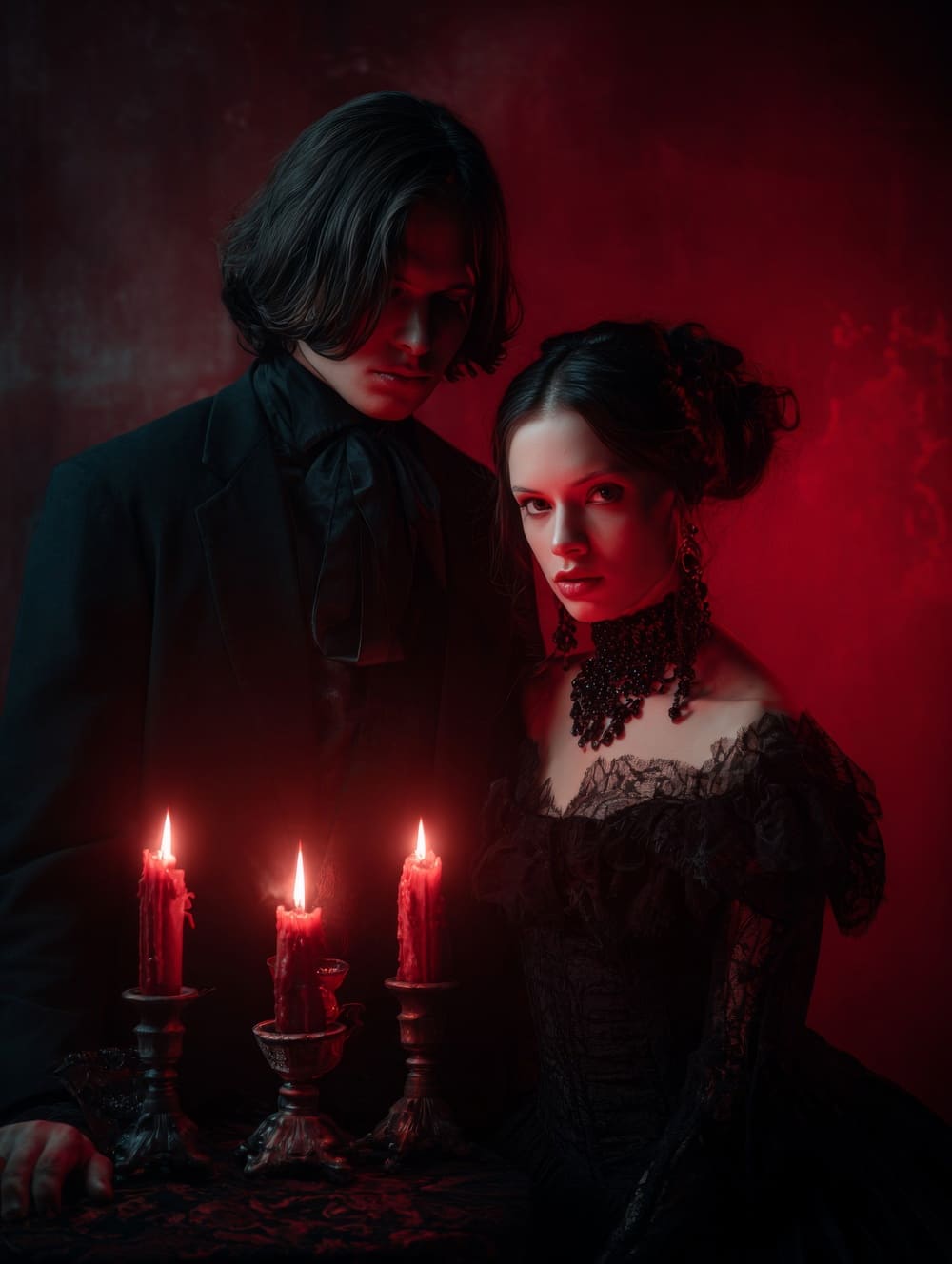 Tableau Couple Gothique