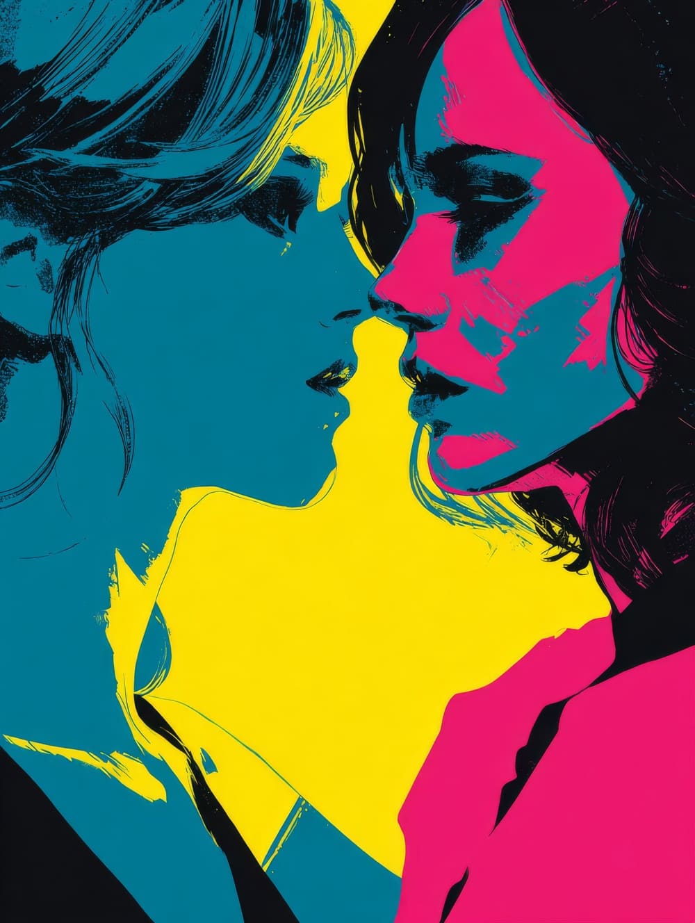 Tableau Couple de Femme Pop Art