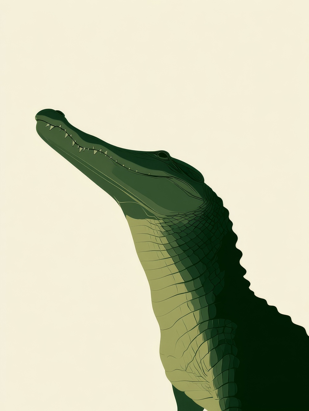 Tableau Crocodile Minimaliste