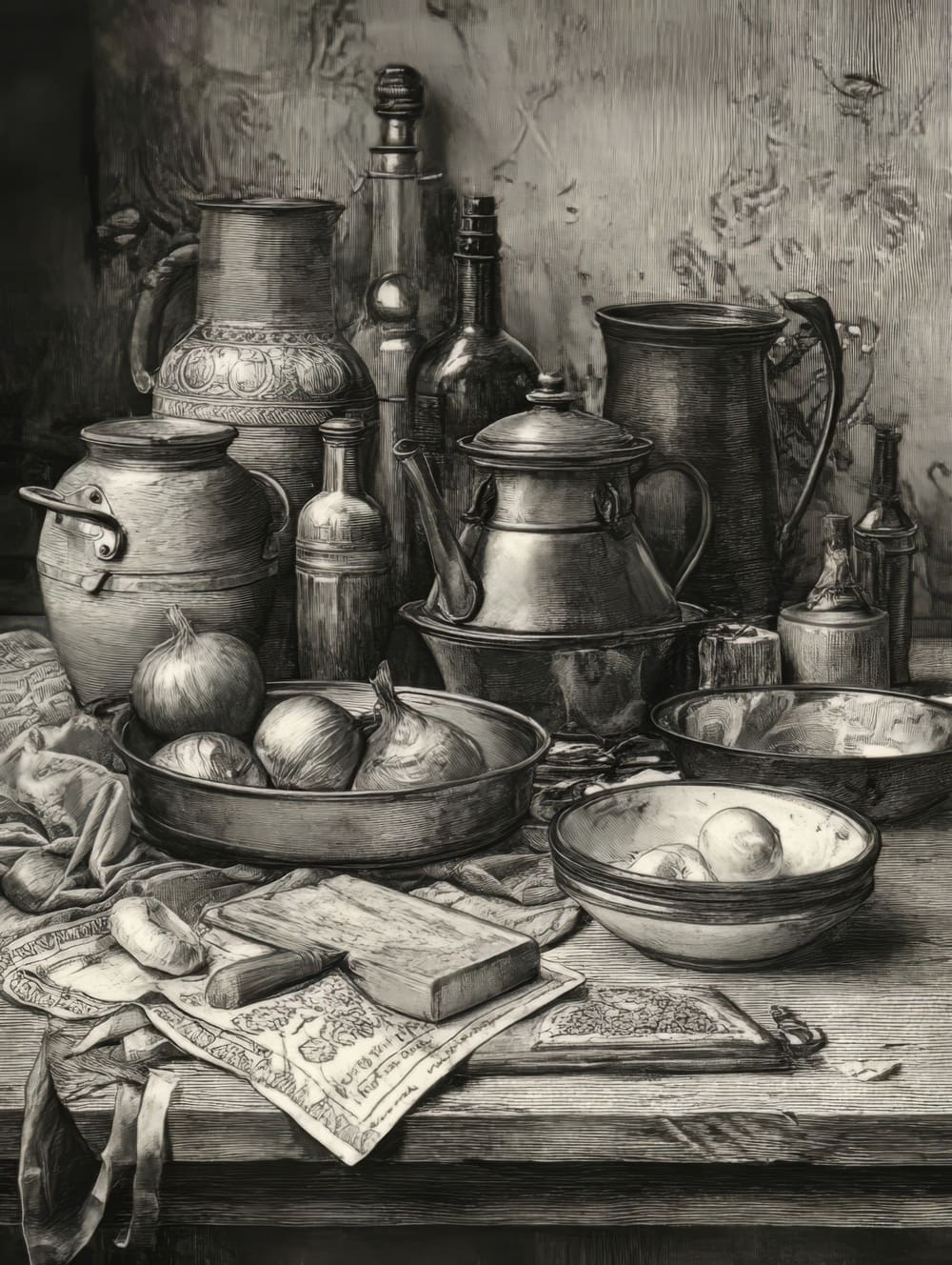 Tableau Cuisine Gravure