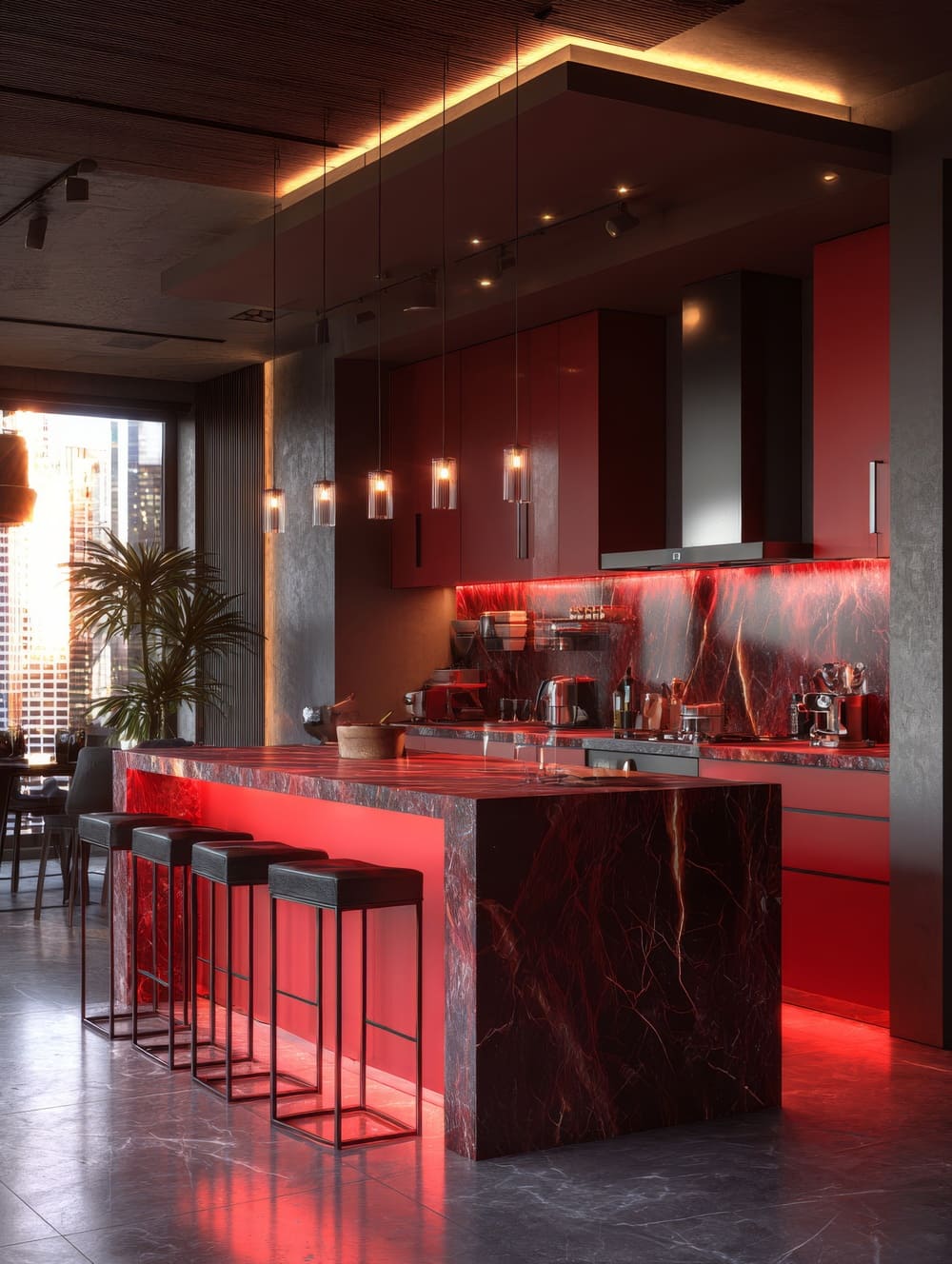 Tableau Cuisine Rouge