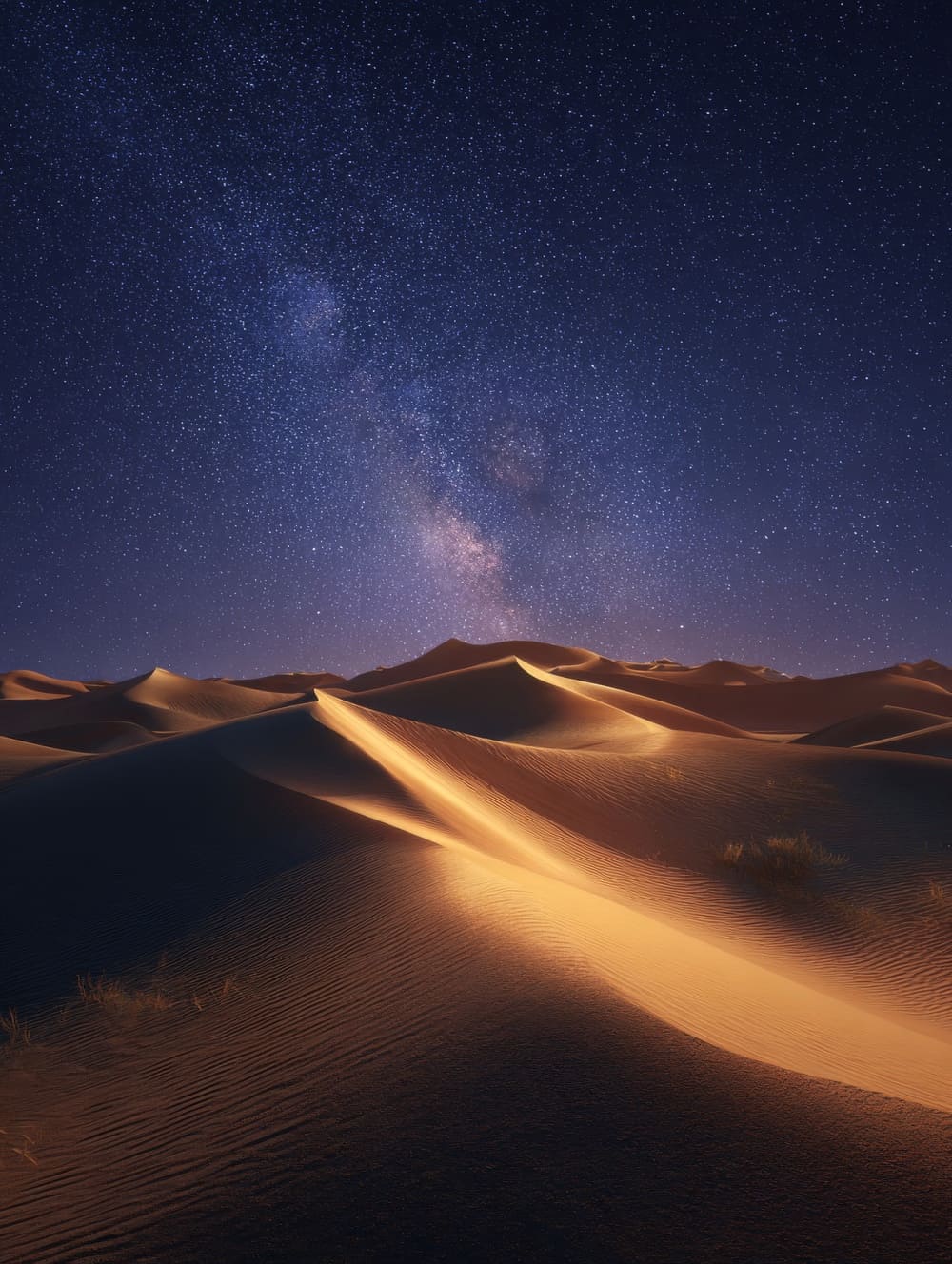 Tableau Désert Oriental Nuit Étoilée