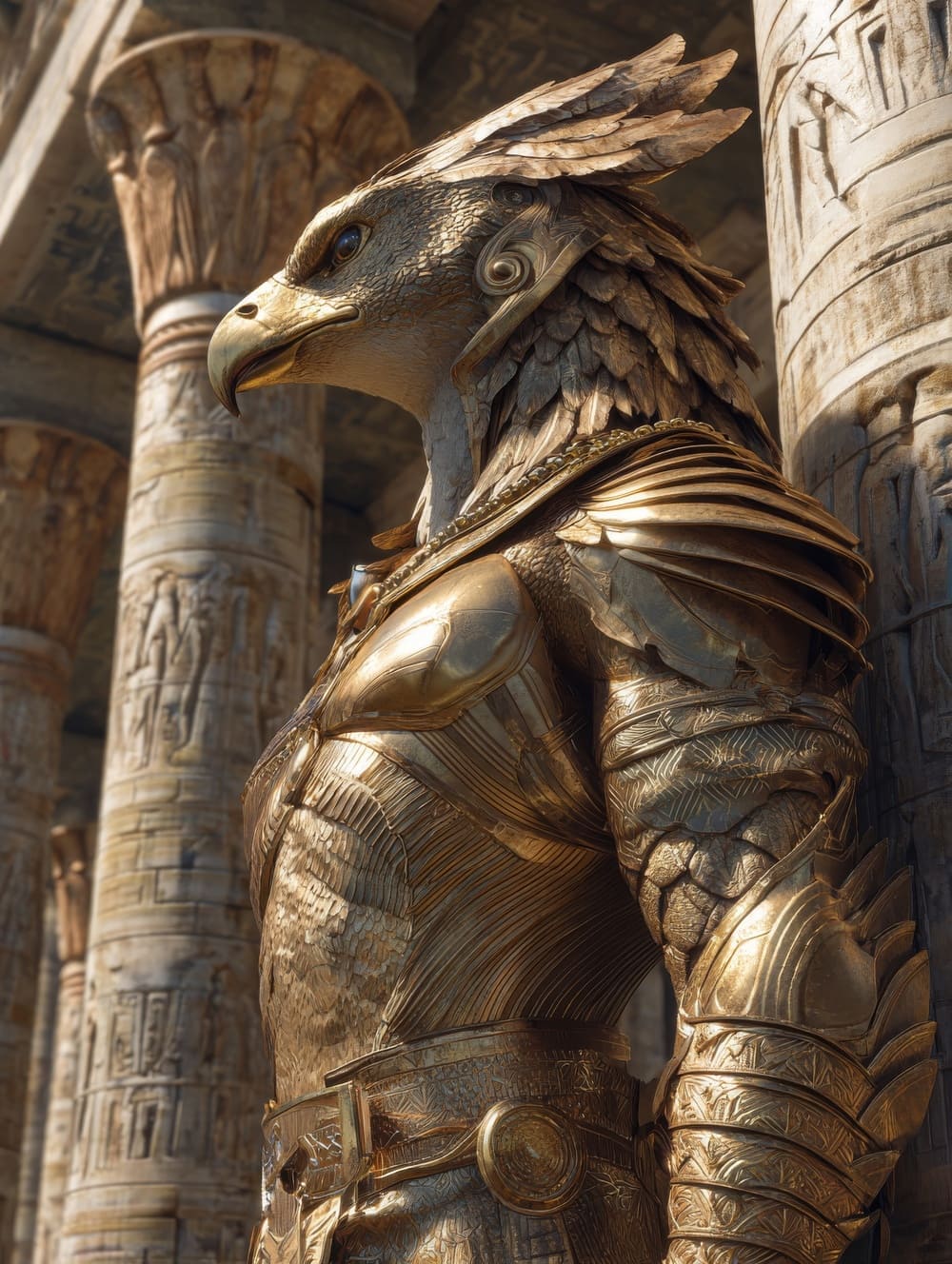 Tableau Dieu Faucon Égypte