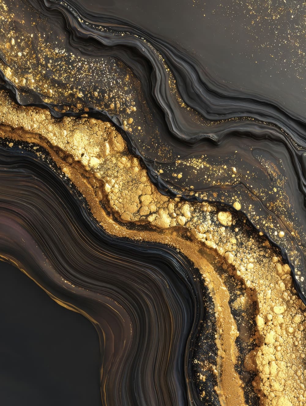 Tableau Doré Abstrait