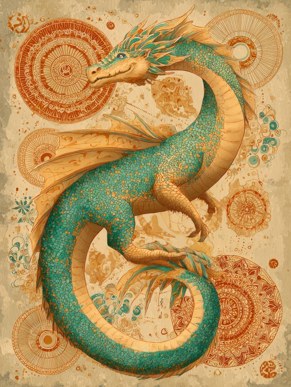 Tableau Dragon Bohème