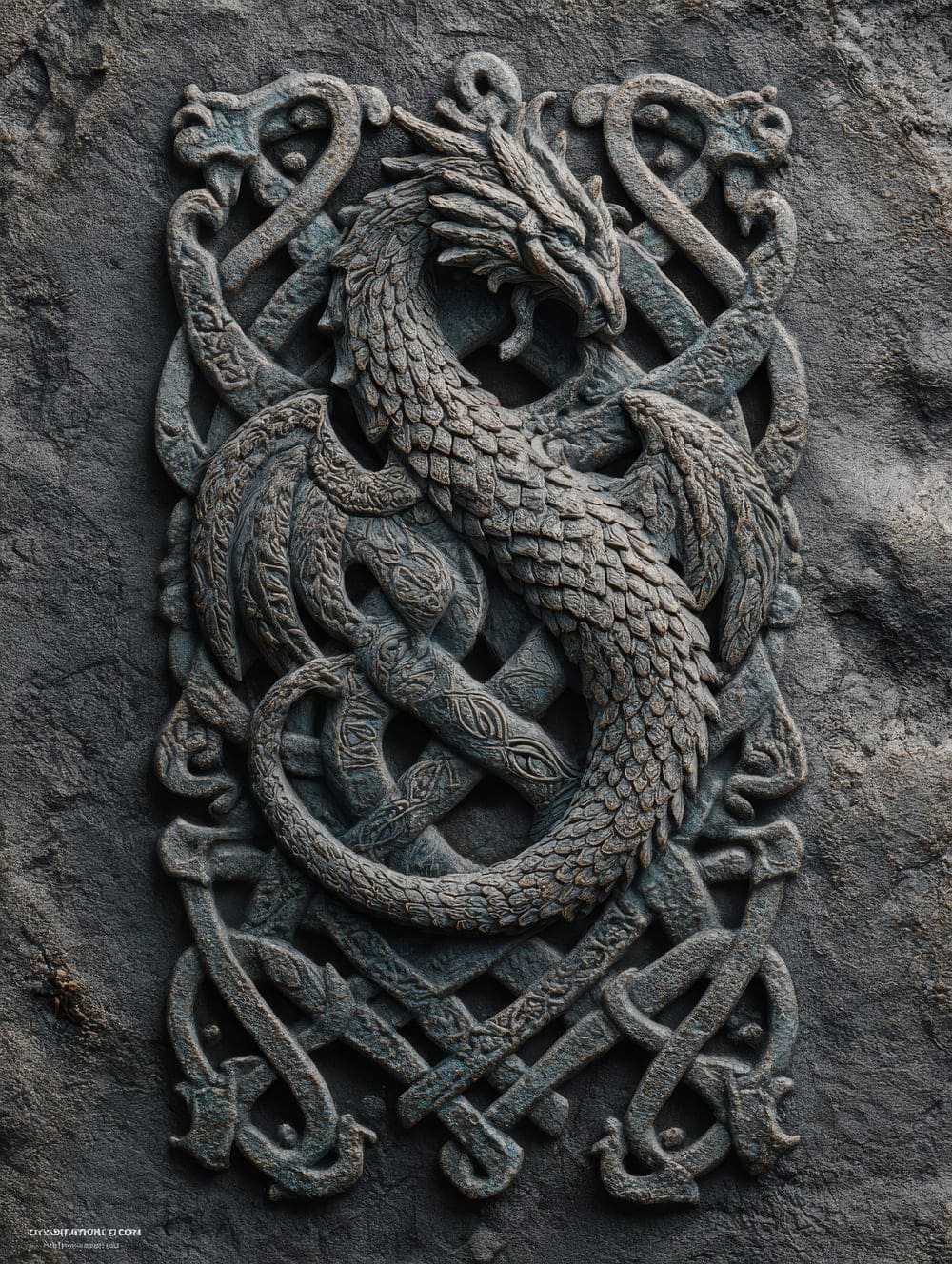 Tableau Dragon Celte Symbolique