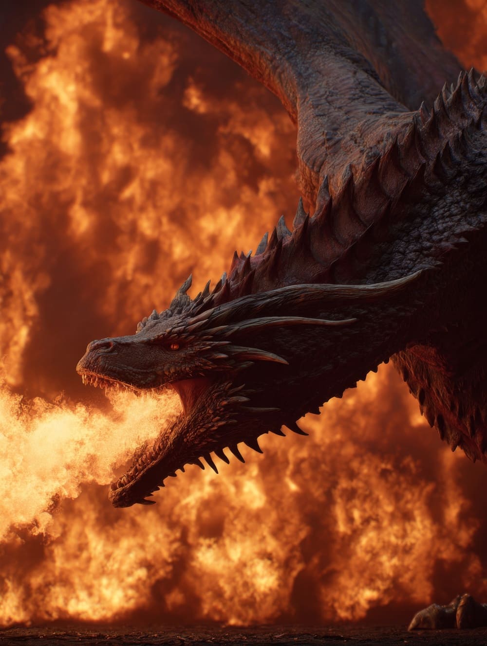 Tableau Dragon Et Feu