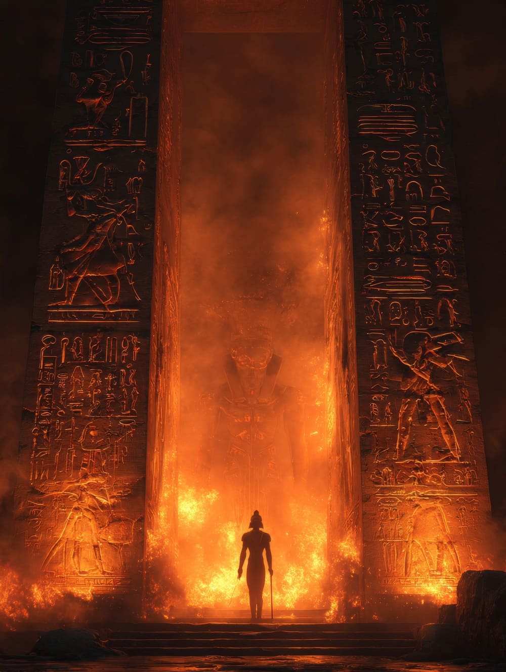 Tableau Egypte Antique Et Feu