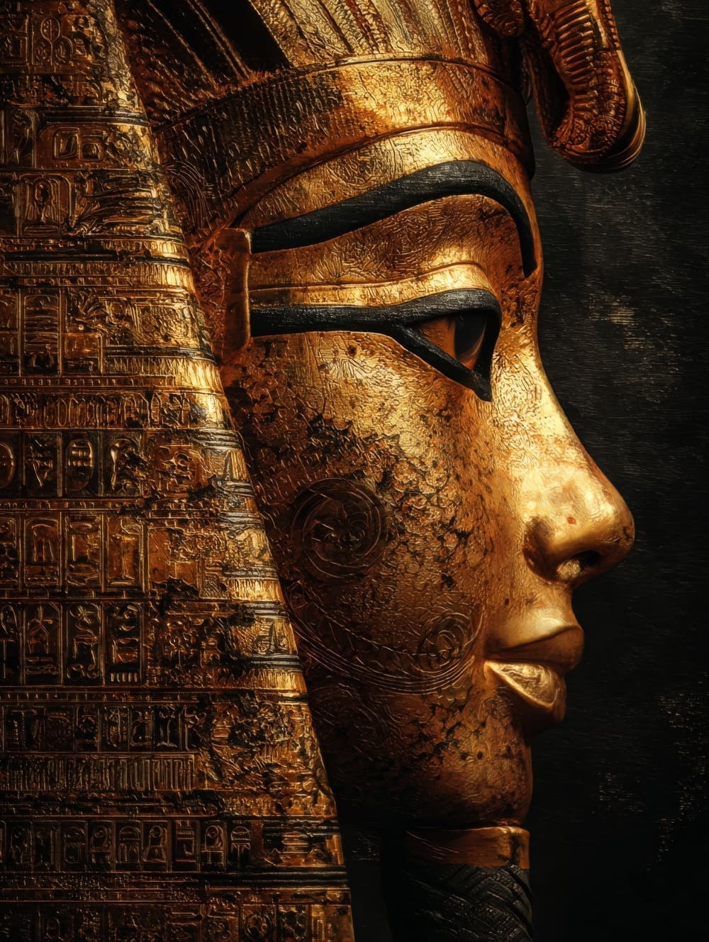 Tableau Égypte Antique Luxe Doré