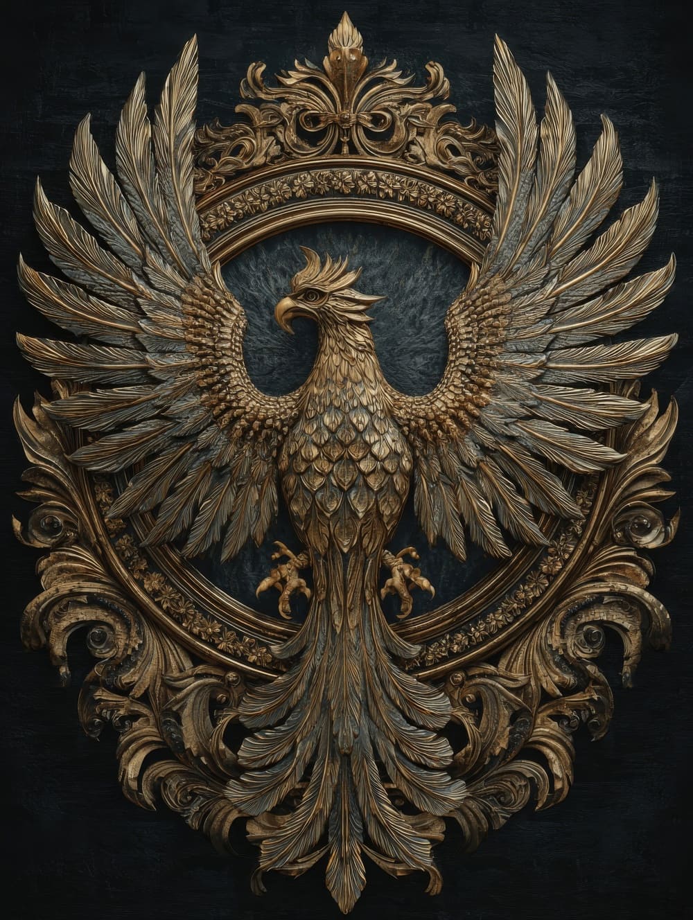 Tableau Empire Romain Noir & Or