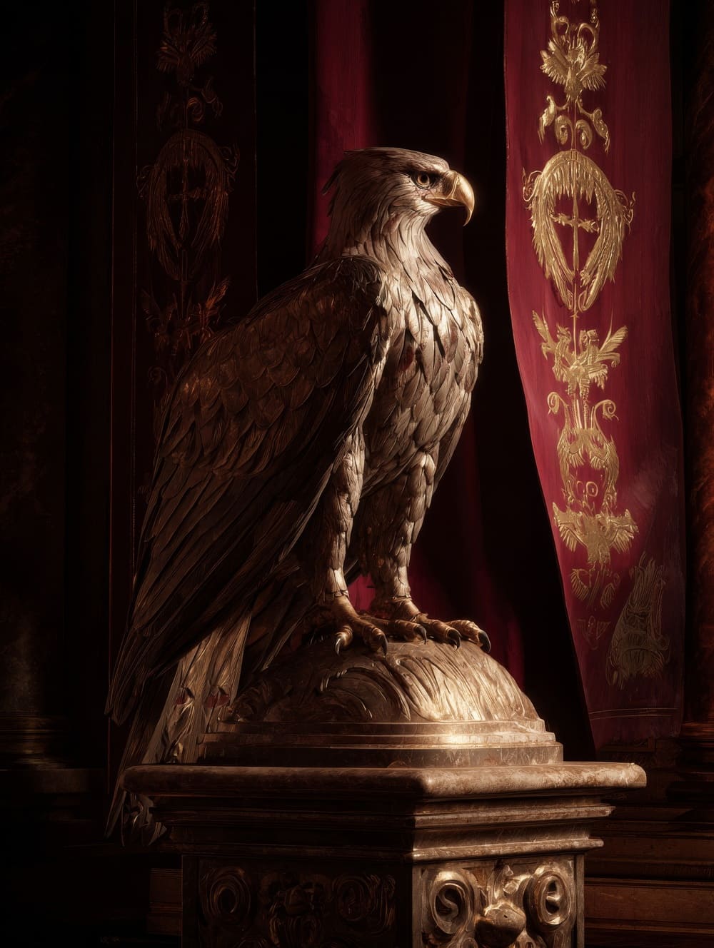 Tableau Empire Romain Rouge Impérial