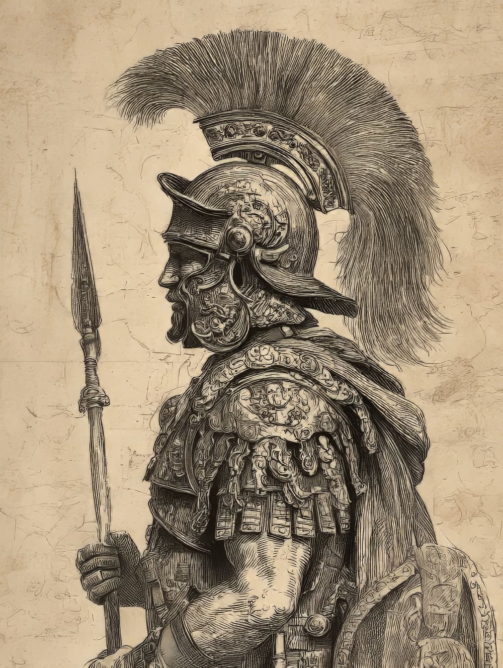 Tableau Empire Romain Vintage Gravure