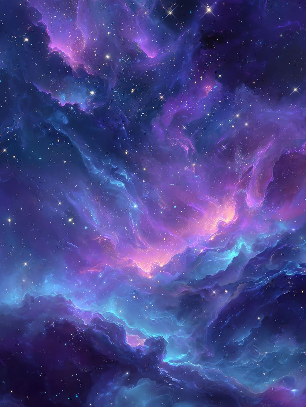 Tableau Espace & Galaxie Néon