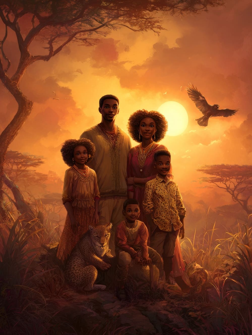 Tableau Famille Africaine