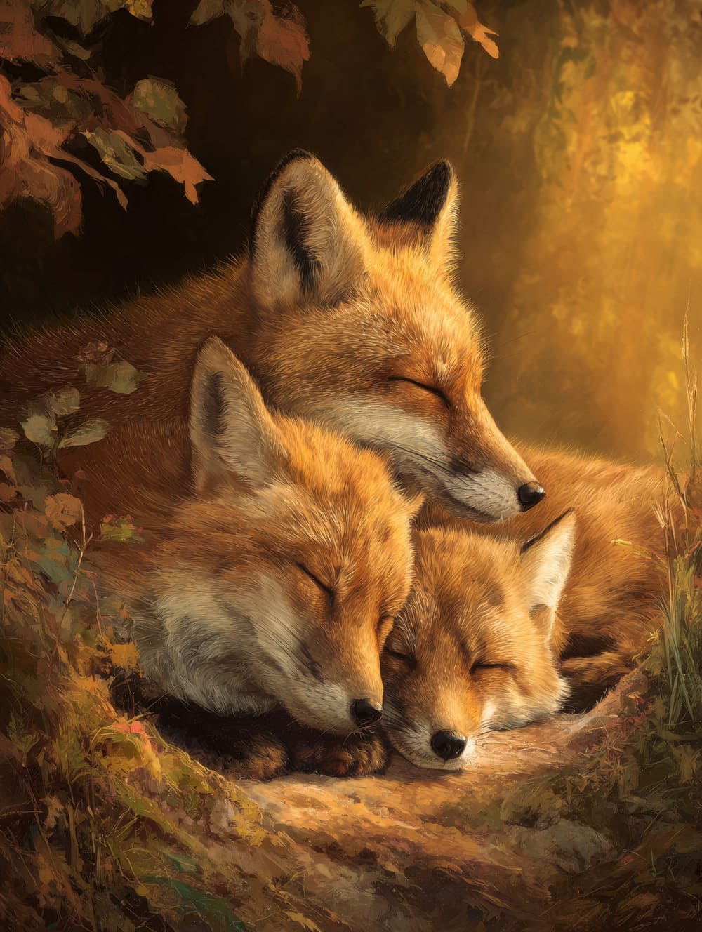 Tableau Famille de Renard