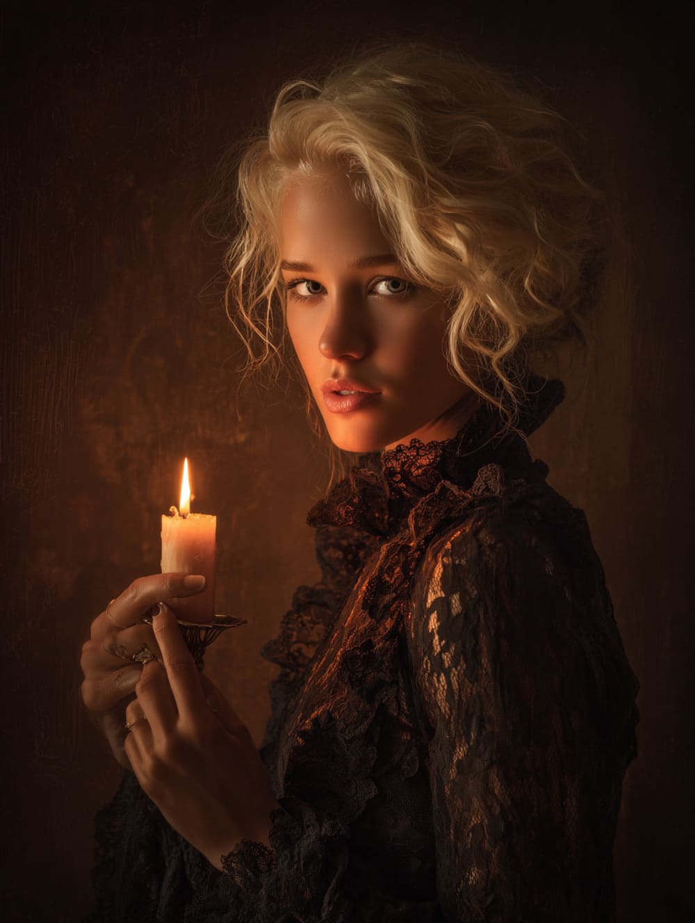 Tableau Femme Blonde Baroque