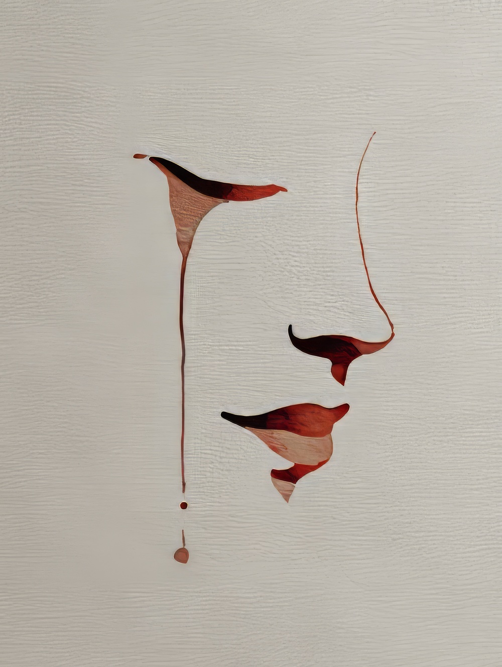 Tableau Femme Emue Minimaliste
